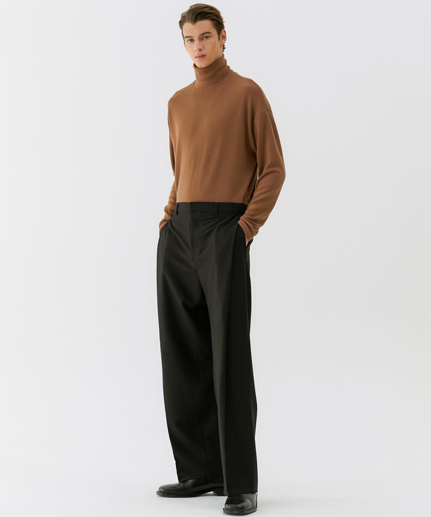 TRIP LE SENS Basic Turtleneck Knit_Toffee Brown (Type B)