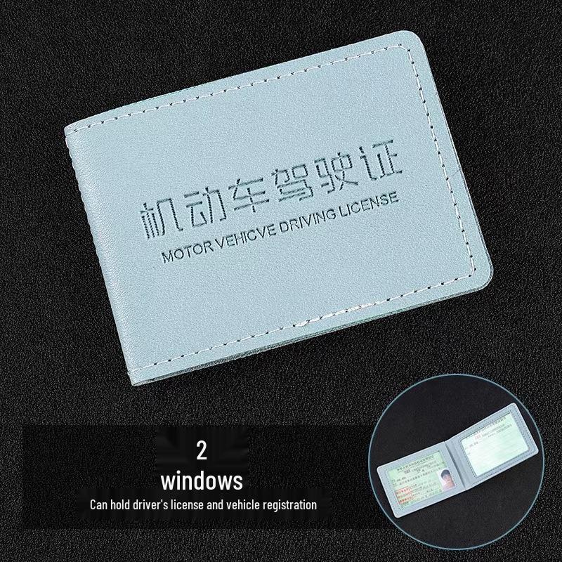 Men's 2024 New Model Leather Driver's License and Vehicle Document Holder with Protective Cover