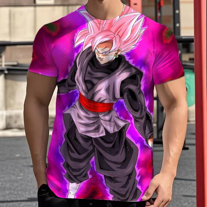 2026 Летняя Ретро Футболка Dragon Ball для Фитнеса Мужская Оверсайз 3D Печать Короткий Рукав Семейная Унисекс Детская Спортивная Футболка