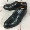 80s Vintage Rare LOTTO CONCEPT All Leather Punch Cap Toe 46 28.5-29.5 Black Dress Shoes Business(USED)