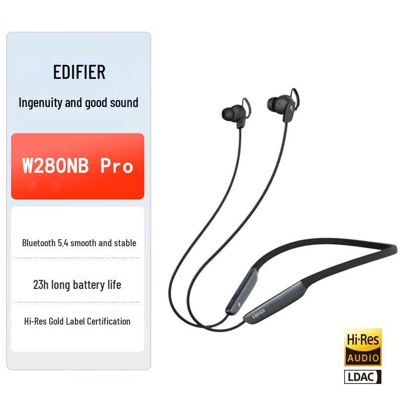 Edifier W280NB Pro Active Noise Cancelling Neckband Bluetooth Earphones