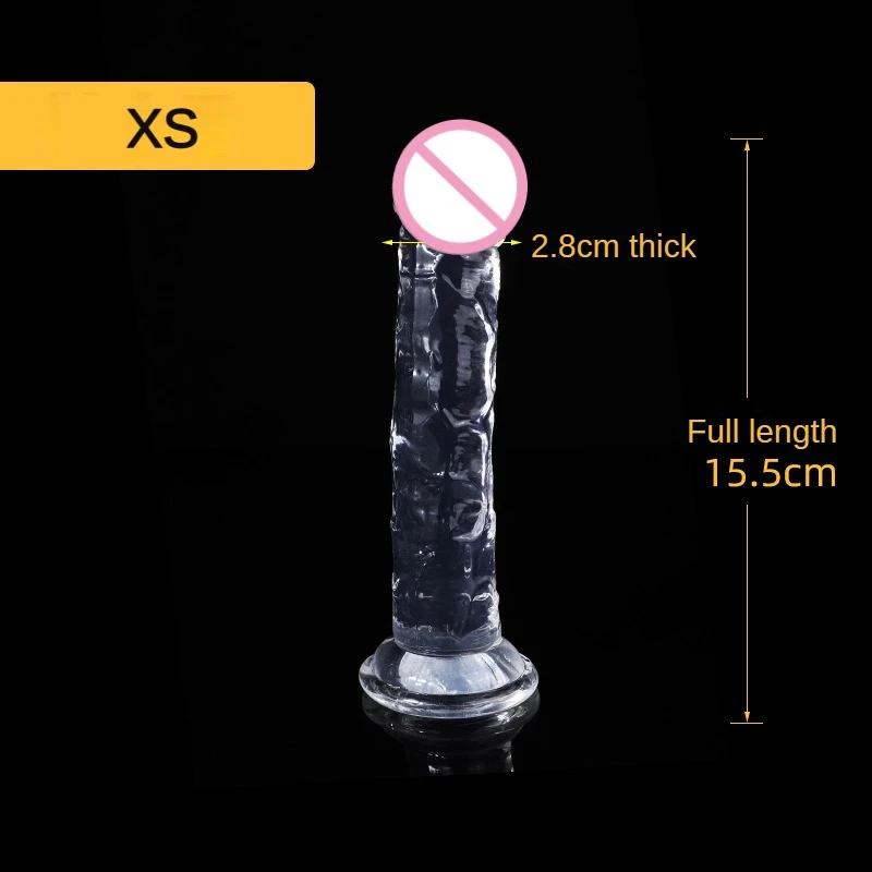 Большой кристаллический желе, реалистичный прозрачный фаллоимитатор на присоске, огромный прозрачный пенис, член, анальный продукт, секс-игрушки для женщин, лесбиянок для взрослых