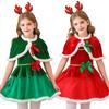 Sweet Style Santa Claus Costume Lace Bow Design Princess Dress Cosplay Performance