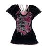 VAYLA Готическая Красотка Футболка Розовая Женская Короткий рукав Уличная Мода Хип-Хоп Ретро Одежда Женские Футболки Футболка с Принтом Эстетика Y2k Укороченный Топ