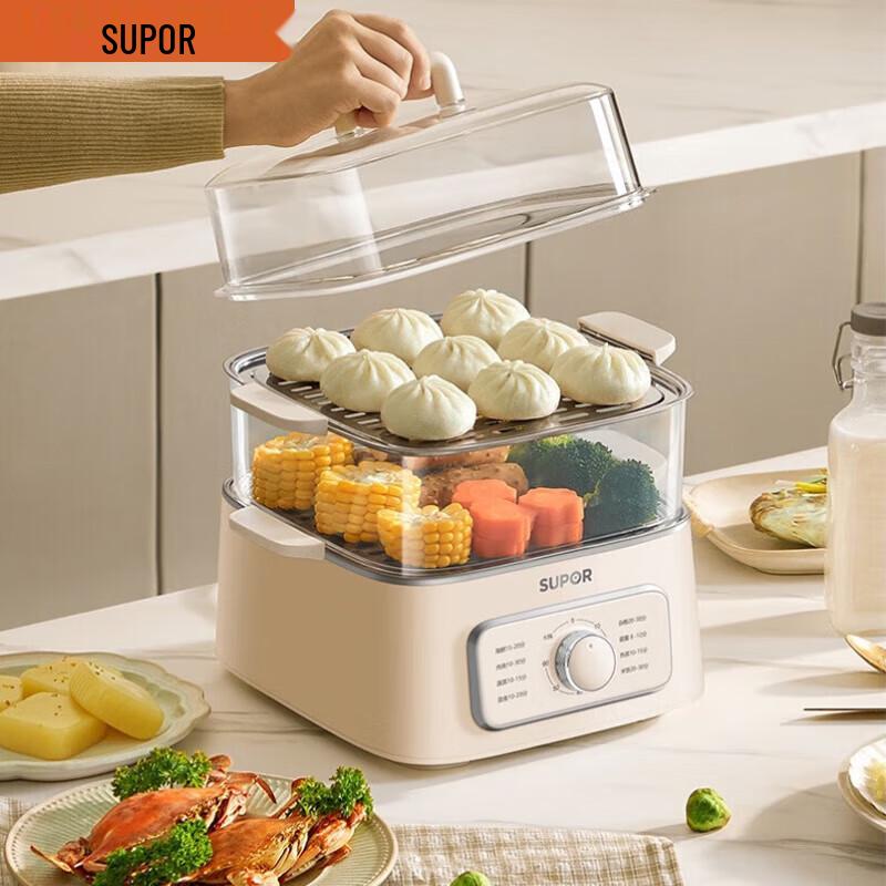 Многофункциональный электрический пароварка и горячий горшок Supor ZN23FK30, штепсель CN (адаптер в комплекте)