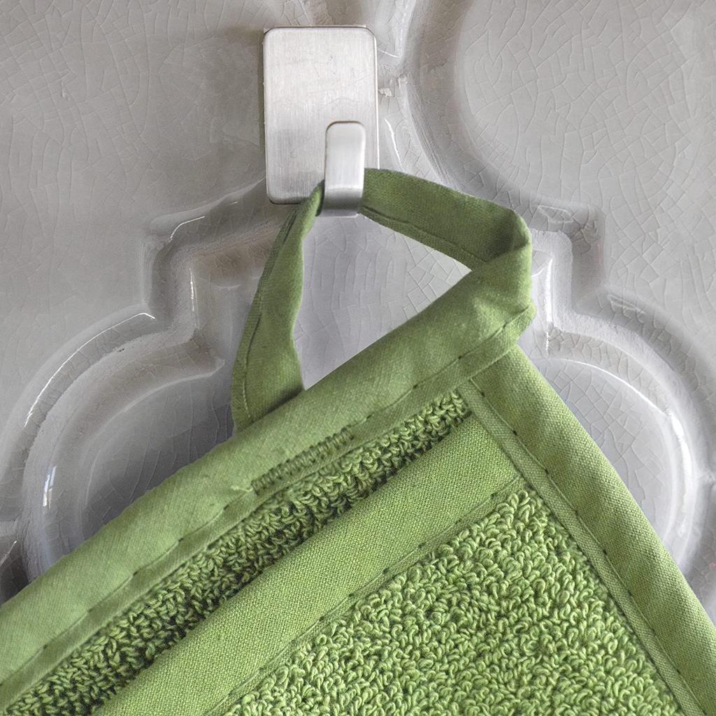 100% Cotton Premium Terry Pot Holders & Hot Pads 2-Pack, 7.8"x7.8", High Heat Resistance