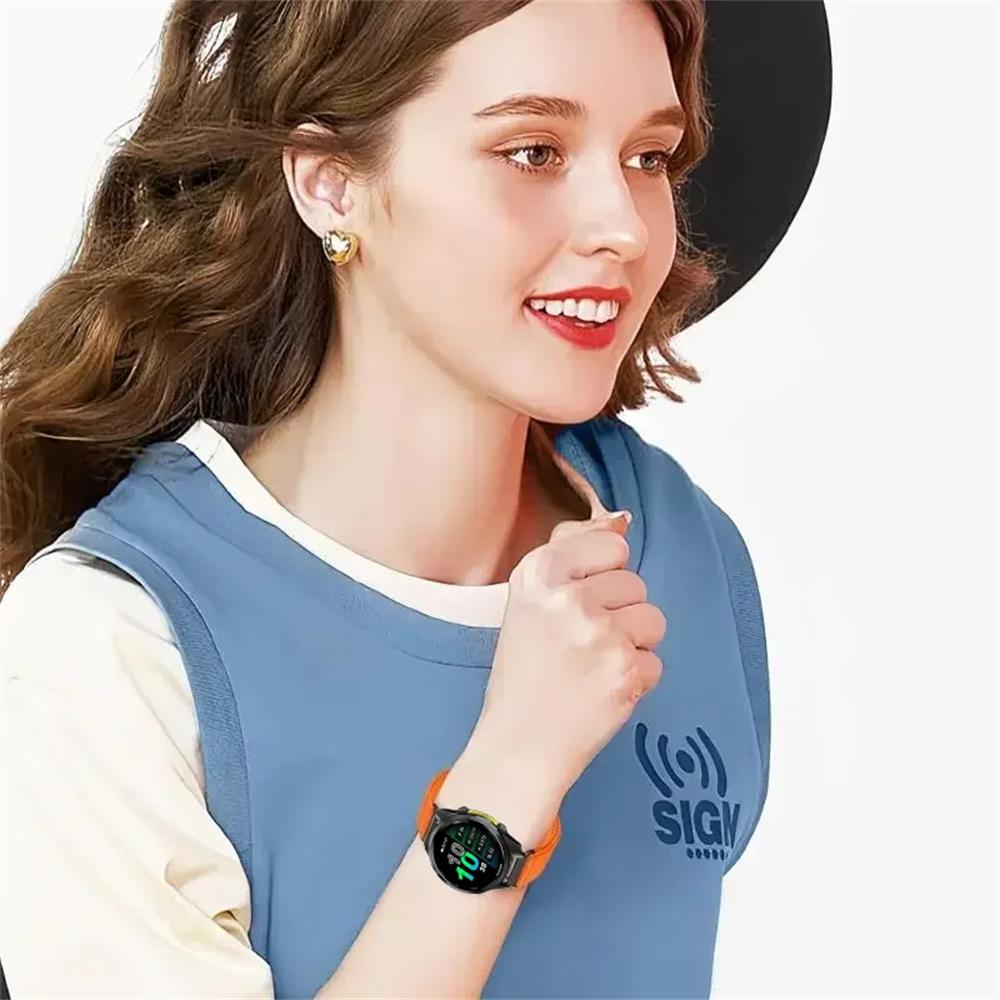 Universal 18/20/22mm wristbands  Huawei WATCH GT/Runner2, Garmin ActiveS/GT4with breathable and gradient-textured nylon fabric for a comfortable fit