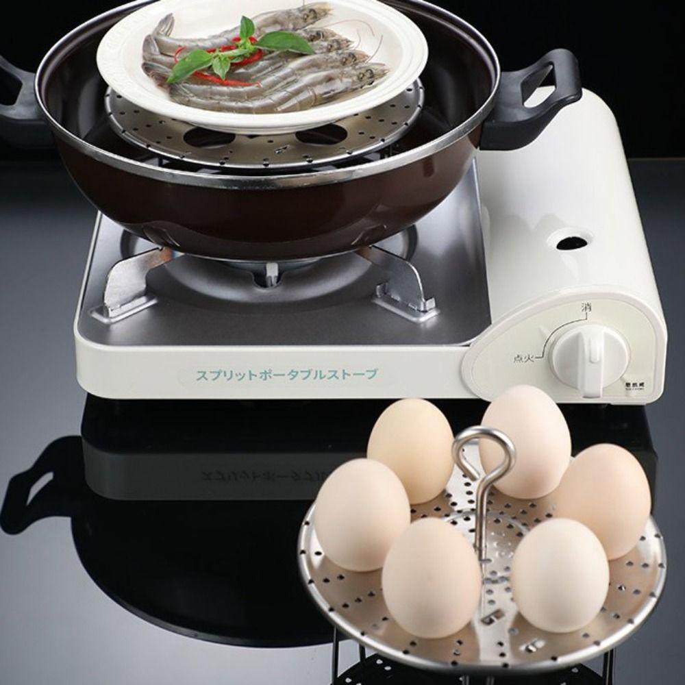 304 Stainless Steel Egg Steaming Rack Detachable Steaming Tray Foldable Egg Steamer  Dumpling