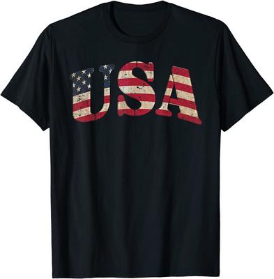 Футболка унисекс с флагом США, патриотическая футболка с изображением независимости Америки 4 июля