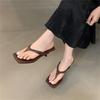 Fashion Eilyken Fashion Square Clip Toe Women Slippers 2025 Summer Low Heels Beach Sandals Flip Flops Mules Slides Ladies Shoes