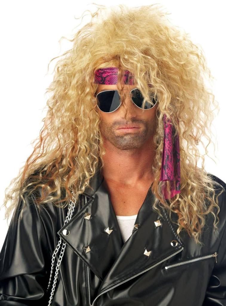 Heavy Metal Rocker Wavy Wig (Gold)