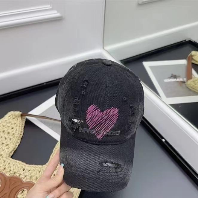 Новая рваная бейсболка ручной росписи для мужчин и женщин, повседневная шляпа для защиты от солнца, подчеркивающая лицо, маленькая и универсальная бейсболка, трендовая