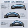Multi-Level Back Stretching Device & Lumbar Support Massager, Adjustable Spinal Pain Relief for Bed Chair Car Home Office