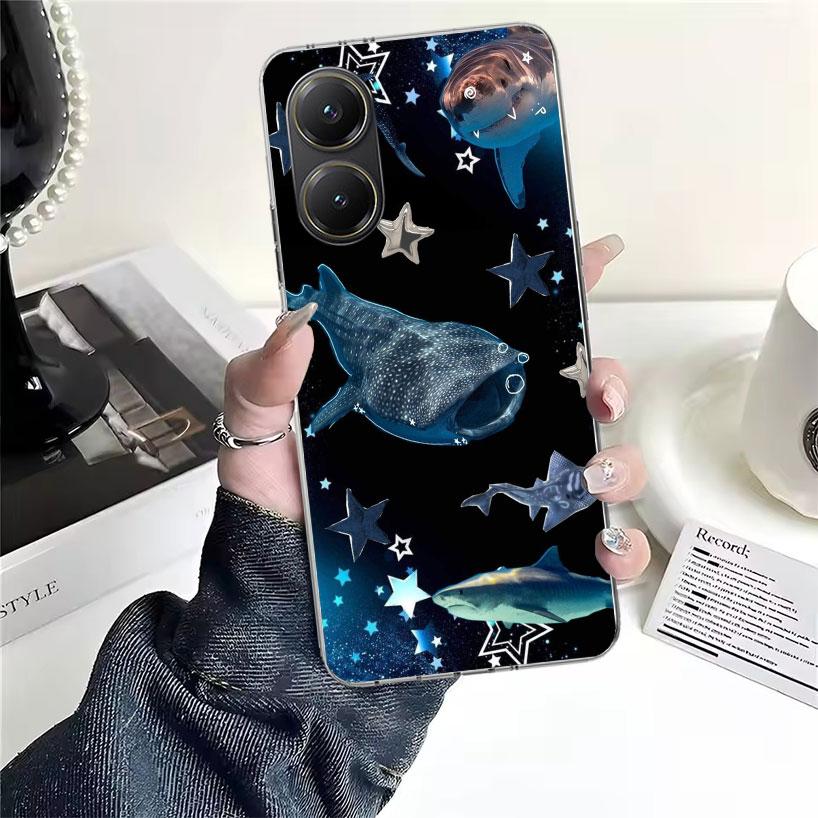 Чехол для телефона Xiaomi Poco X7 X6 X5 F7 Ultra F6 F5 Pro, Чехол-бампер Ocean Whale Shark для X4 Nfc F4 Gt F3 M6 M5S M5 M4 M3 Fundas Cover Coque