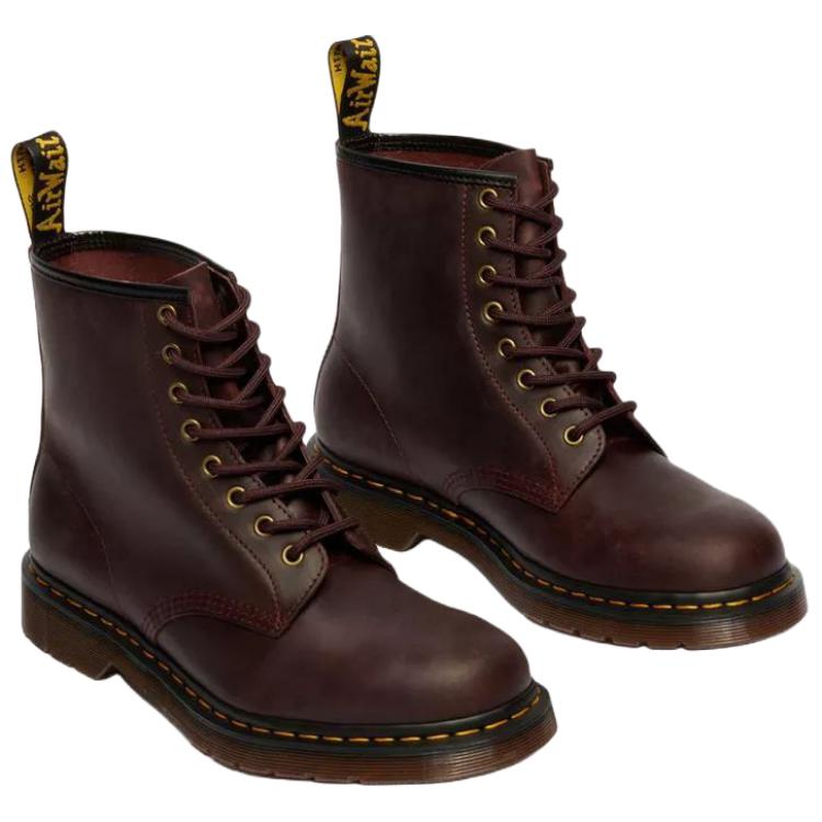 Dr. Martens 1460 Кожаные ботинки на шнуровке Унисекс Вишнево-красные 11822609