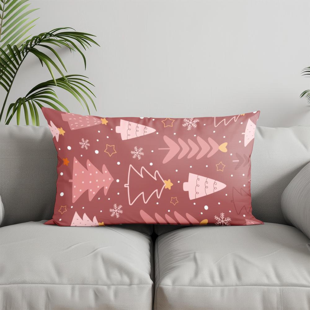 Декор для дома Подушка Merry Christmas шеврон Подходит для дивана, спальни, автомобиля Наволочка Подушка Прямоугольная подушка для спины