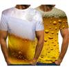 New Beer 3D Printed T Shirt Men Funny Novelty T-shirt O-neck Short Sleeve Tops Summer Unisex Fashion Street Outfit Clothing
