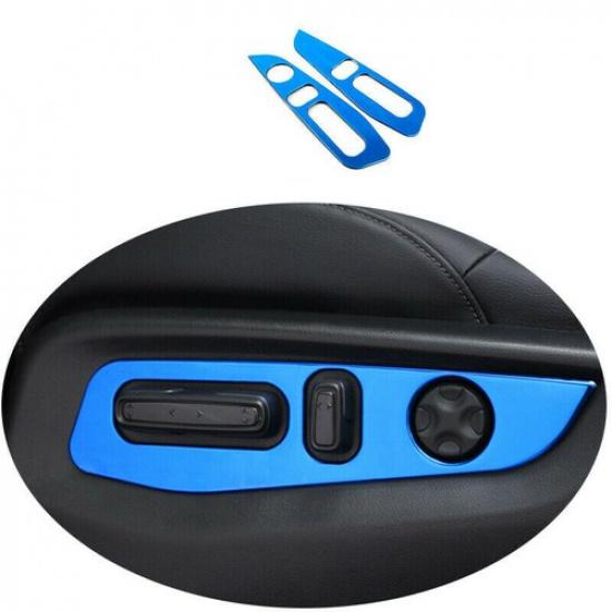 Blue Titanium 2X Seat Adjustment Button Panel Trim For Honda CR-V CRV 2017-2021