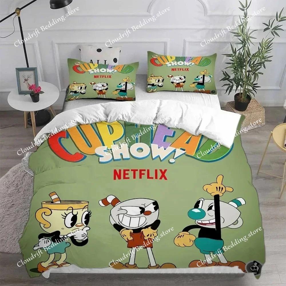 Новый Домашний Текстиль Мультяшные Наборы Постельного Белья Cuphead Одеяло Покрывало Наволочки Детские и Взрослые Размеры