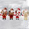 32cm Santa Claus Doll Standing Christmas New Year Party Festival Gift Home Bedroom Ornament Toy Exquisite Red Golden Toy