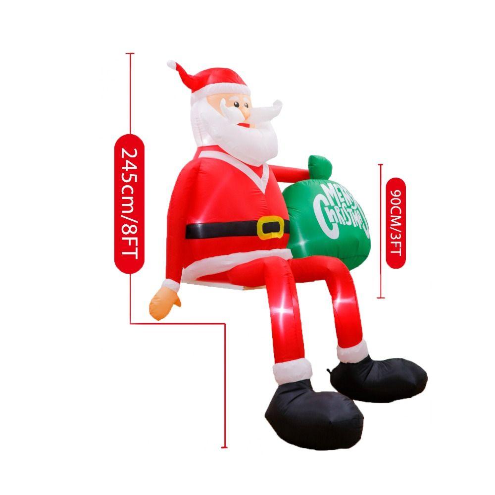 LED Light Christmas Inflatable Dolls Oxford Inflatable Model Toys Rooftop Decor