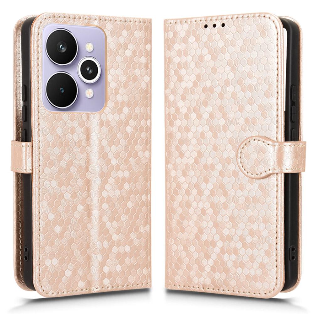For Realme 15 Pro 5G/15 5G Wallet Case Dot Pattern Imprint PU Leather Phone Cover with Wrist Strap