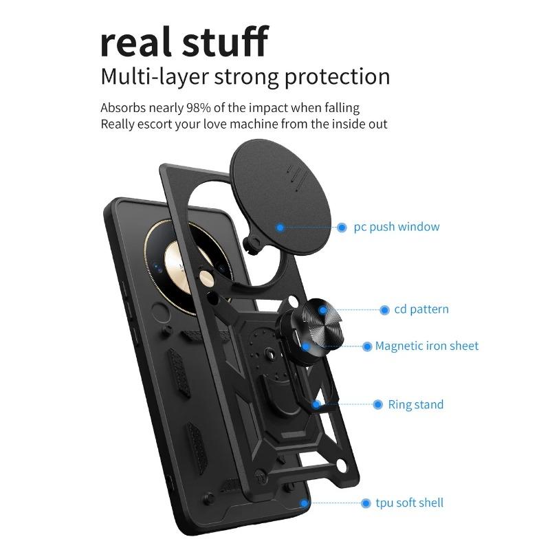 Чехол для защиты камеры Honor Magic 6 Pro 5 4 Lite Honor X9B X8B X6A X7A X8A X8 X9 X7 X6 Armor Hybrid Metal Ring Cover Fundas