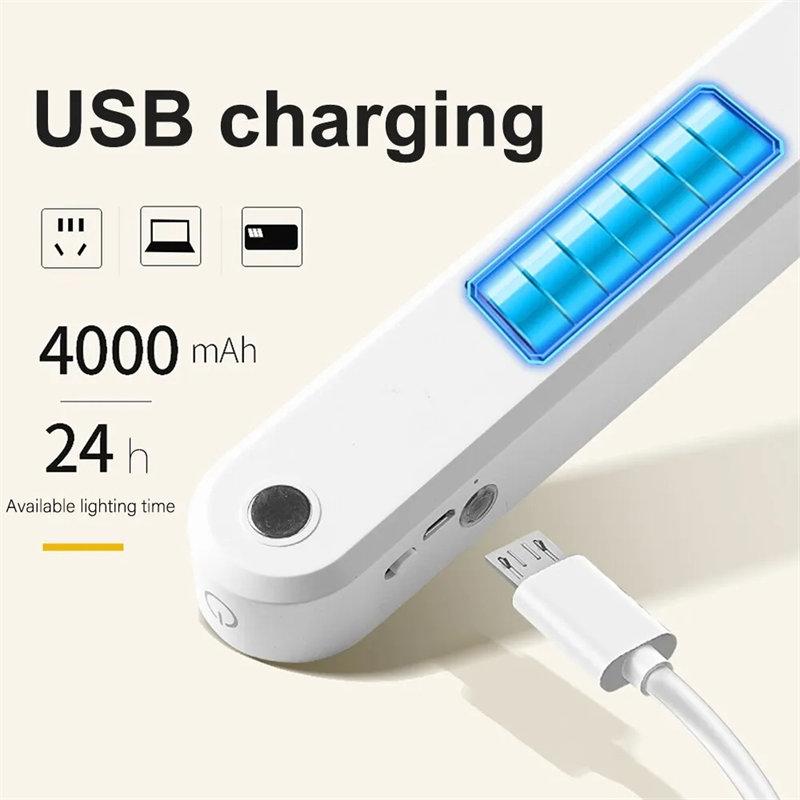 Светодиодный ночник, настольная лампа, офисные светильники для учебы, USB перезаряжаемая настольная лампа с магнитным затемнением, защита глаз, светильники для спальни