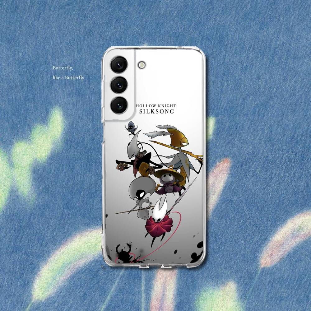 Silksong H-Hollow K-Knight Phone Case Silicone For Samsung S30,S23,21,22,20 Ultra,S20 FE lite,S10,9,PIus Note20ultra Cover Clear