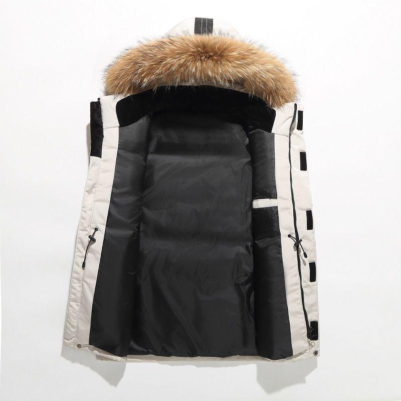 Down Jacket, Men's Thick Fur Collar, Tooling, Fashionable and Handsome