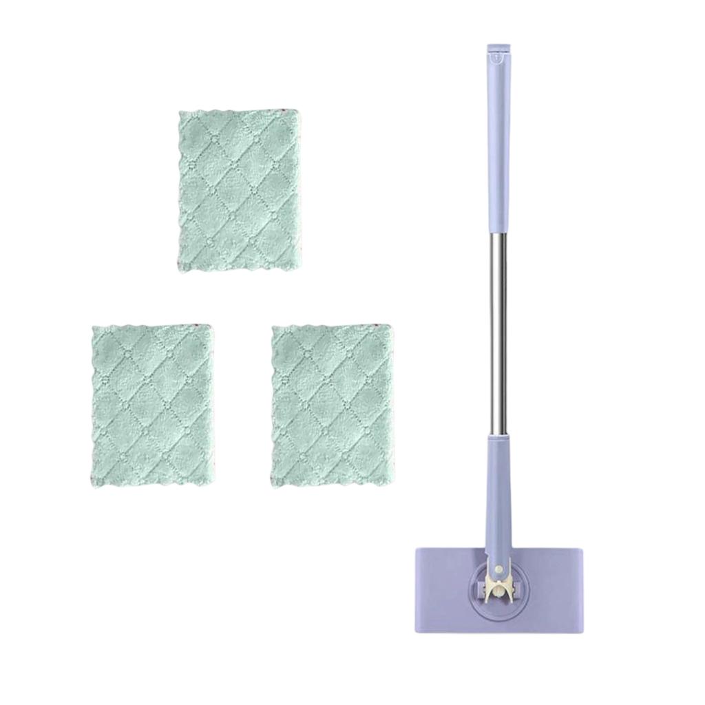 Модернизированная швабра Grip, швабра со сменной тканью с автоматической ручкой пуш-пул без помощи рук, вращающаяся на 360 градусов головка, в комплекте для ванной и кухни