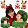 New Fun Christmas Series Plush Doll Pillow Elk Santa Tree Combined Plush Toy Home Decor for Boys and Girls Christmas Gift