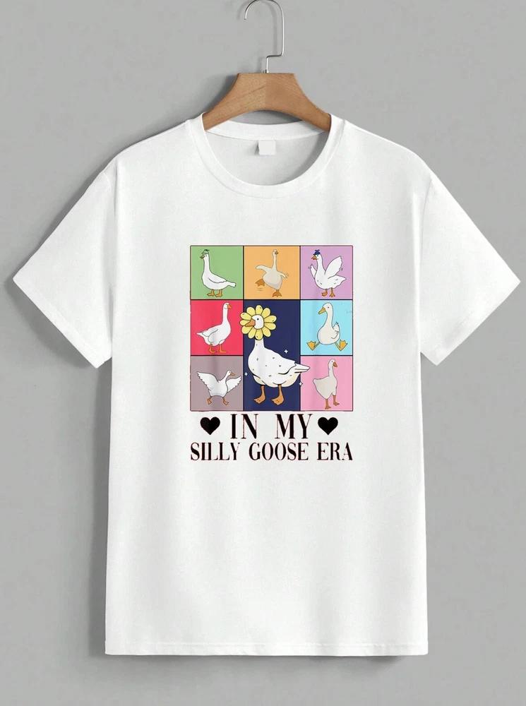 In My Silly Goose Era Funny Animal Meme Rep Graphic T‑Shirt