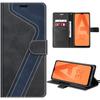 Case for Samsung Galaxy A32 5G, Shockproof Protection with PU Leather and TPU Pattern with Card Slots and Stand - Black