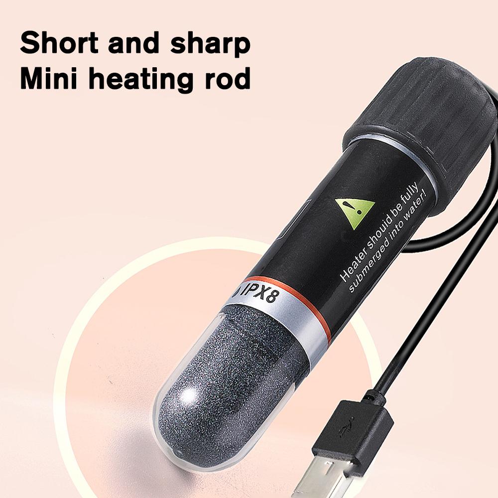 Aquarium Heater 10W Fish Tank Heater Mini Usb Submersible Constant 48°F(26°C) Rod Temperature Heating Thermostat Heater
