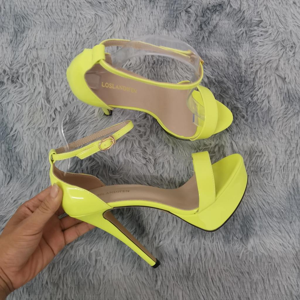 Женские босоножки сексуальные открытые носки 14 см супер-флэш высокие каблуки лакированная кожа ночной клуб платформа вечерние красные свадебные туфли большой размер 44