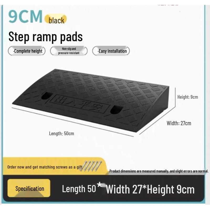Uphill Step Mat: Plastic Slope Curb Car Sill and Speed Bump