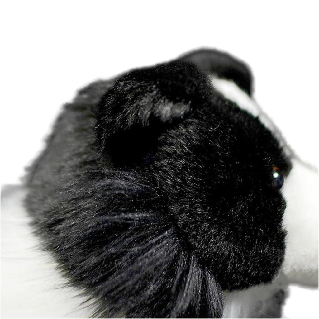 Lilizzhoumax Border Collie Stuffed Realistic Dog Plush Super Soft Plush Toy for Home Decor 11 Medium Animal, Toy, Girls, Kids, (Black & White, Inch),