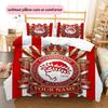 Custom Name Olympiacos2 Pattern Bedding Quilt Set  Home Decoration  Gift (1 * duvet cover + 2 * pillowcase  without core)