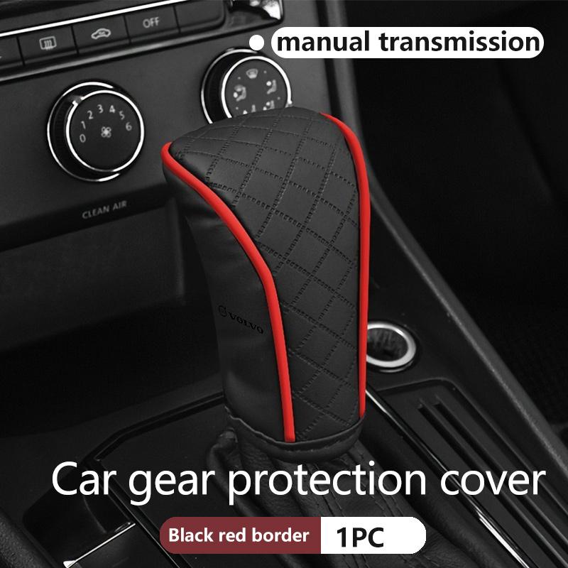 Leather Car Gear Shift Sleeve Knob Protective Cover For Volvo XC60 XC90 S60 S80 V60 C70 S40 C30 V90 V60 C40 XC40 V70