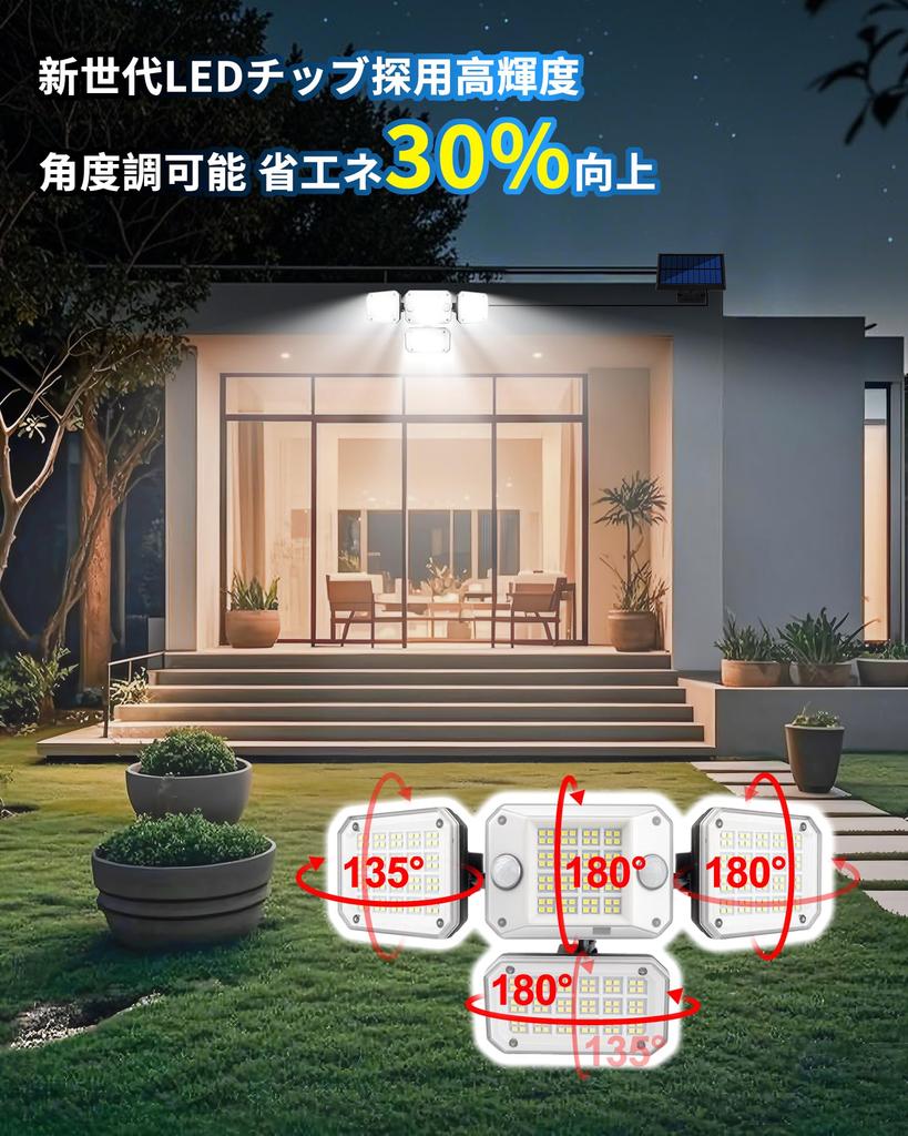 COPPOR Solar Light for Outdoor Use [Two Sensors, Ultra-Wide Detection] Separate Motion Sensor, Solar Powered, 2400mAh High Capacity, 3800 Lumens,