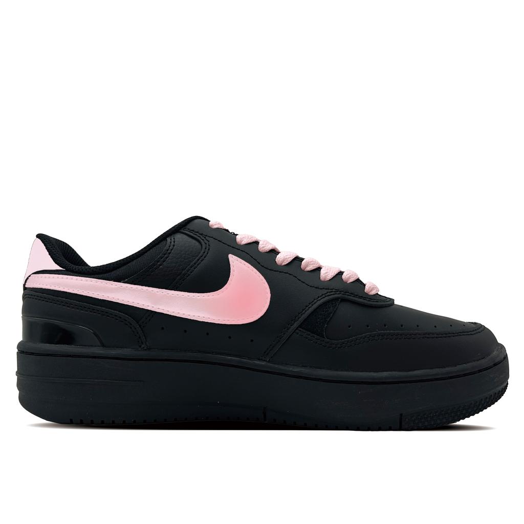 Nike Gamma Force Pink Radiance Synthetic Leather Abrasion Resistant Low top Skateboard Shoes Women's Black HQ1674-001(team-1081)-Random packaging bags