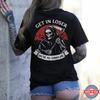 Футболка с графическим изображением Черепа Жнеца Смерти Готическая Темный Юмор Унисекс Повседневная