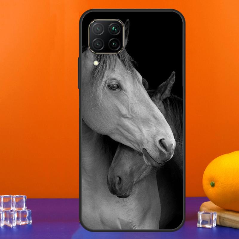 Черно-белый конь Для Huawei Nova 9 10 SE 5T 12i 12s 11i Y91 Y90 Y60 Y70 Y72 Y61 P60 Pro P20 P40 P30 Lite Чехол