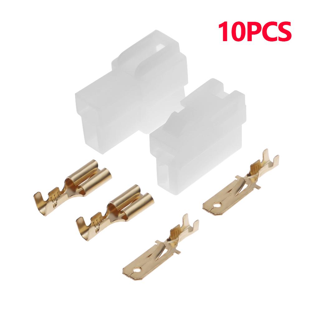Power Connector Plugs Wear-resistant 10 Sets T Type DC Power Supply Socket Connector For VHF/UHF Kenwood ICOM Yaesu