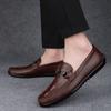 Fashion High Quality Man Loafers Luxury Brand Genuine Leather Business Shoes Moccasins Soft Driving Footwear Comfy Slip-On Casual Shoes