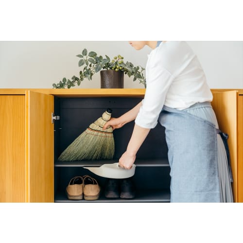 Yamazaki Sangyo Broom, Indoor/Living Room Use, Carpenter's Broom, Short Handle, 178940
