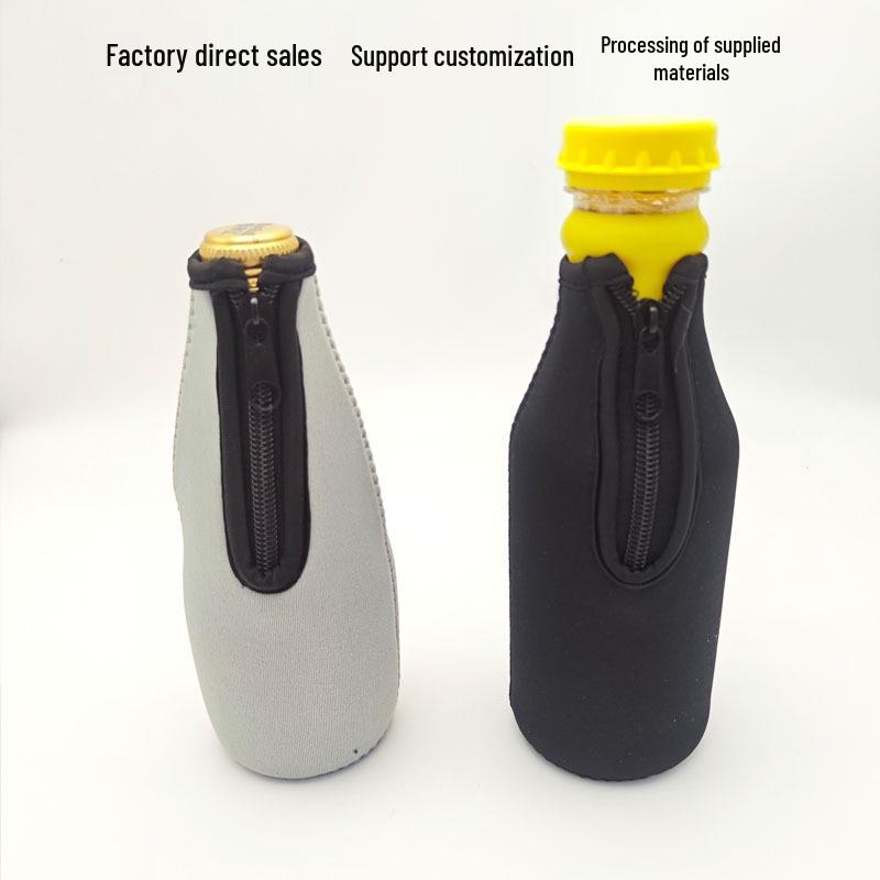 3MM Edge-Trimmed Insulated Diving Bottle Sleeve - 5 Colors, SBR Material, Handheld with Zipper