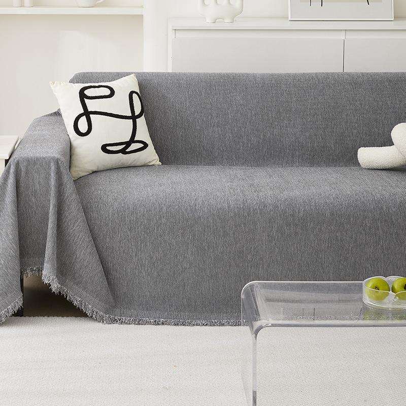 Однотонное водонепроницаемое полотенце для дивана из синели Four Seasons Universal Sofa Cover All-inclusive Universal Simple Sofa Blanket