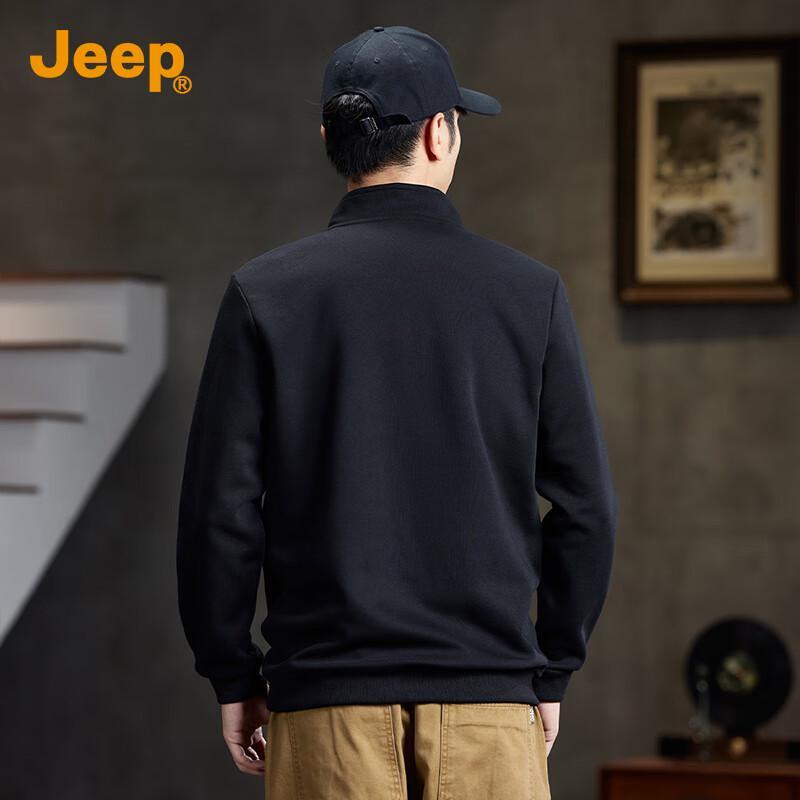 JEEP Men's Premium Stand-Collar Sweatshirt